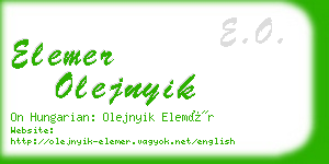 elemer olejnyik business card